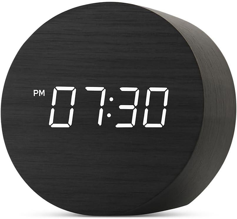 Wooden LED Digital Alarm Clock for Desk