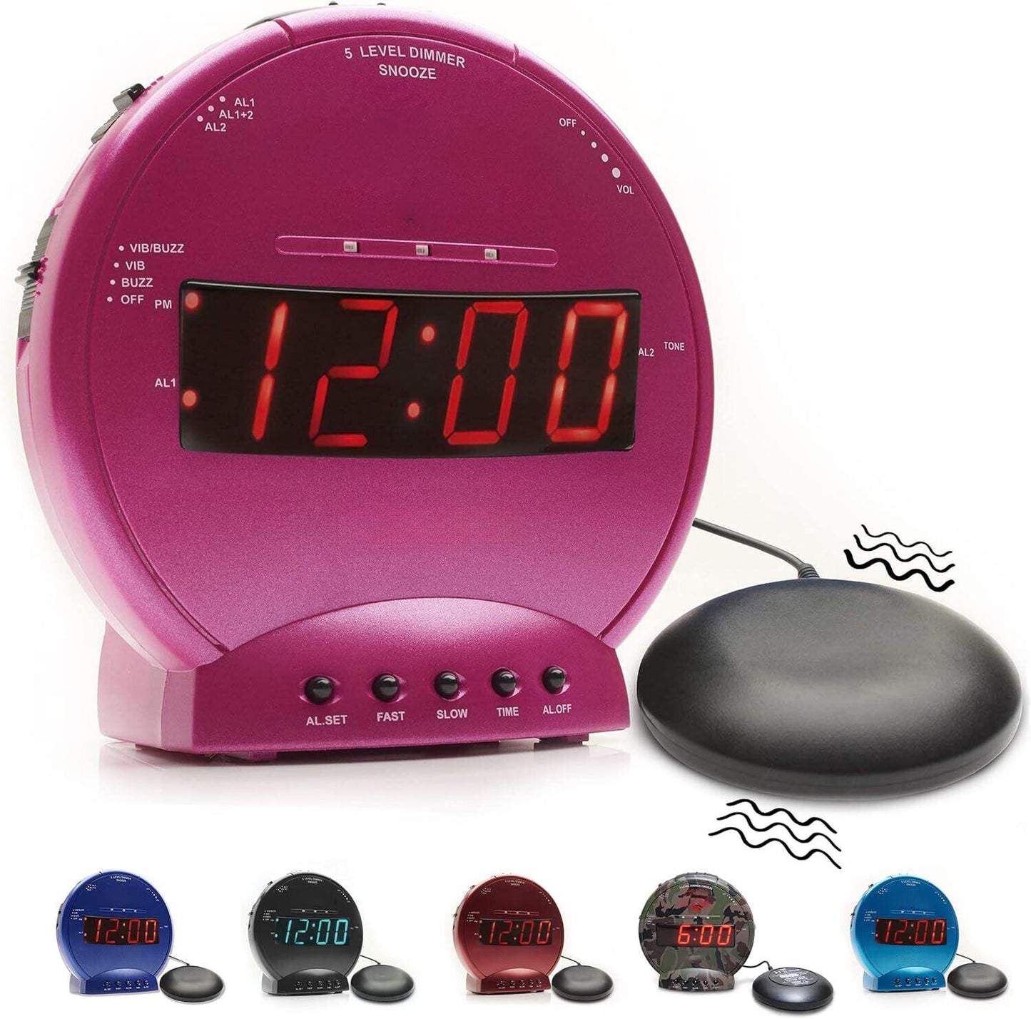 Sonic Bomb Dual Extra Loud Alarm Clock with Bed Shaker
