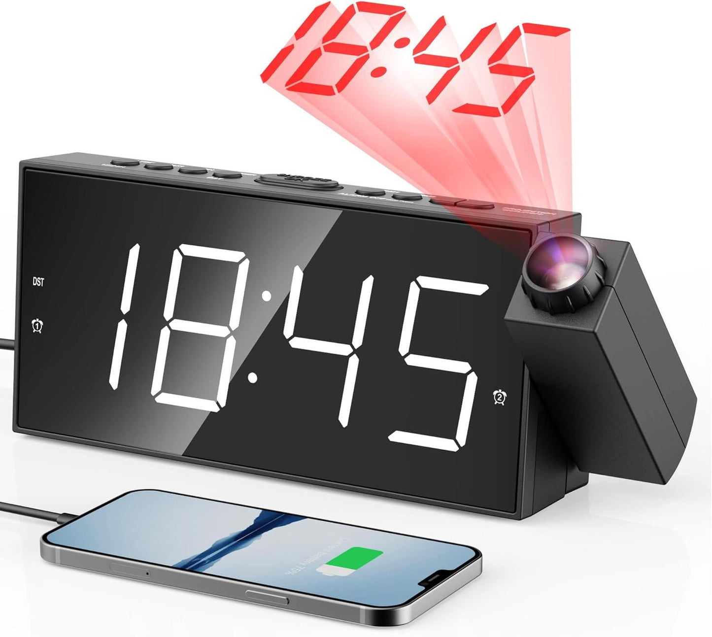 Digital Projection Alarm Clocks for Bedrooms