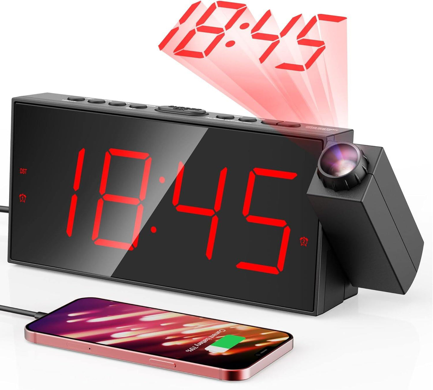 Digital Projection Alarm Clocks for Bedrooms