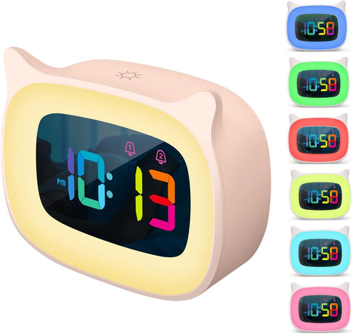 Kids Alarm Clock with Night Light & 18 Ringtones