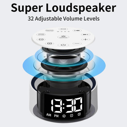 Alarm Clock Sound Machine White Brown Noise Machine