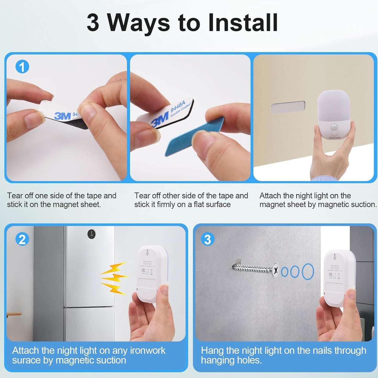 Motion Sensor Night Light, LED Dimmable