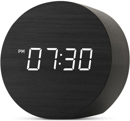 Wooden LED Digital Alarm Clock for Desk