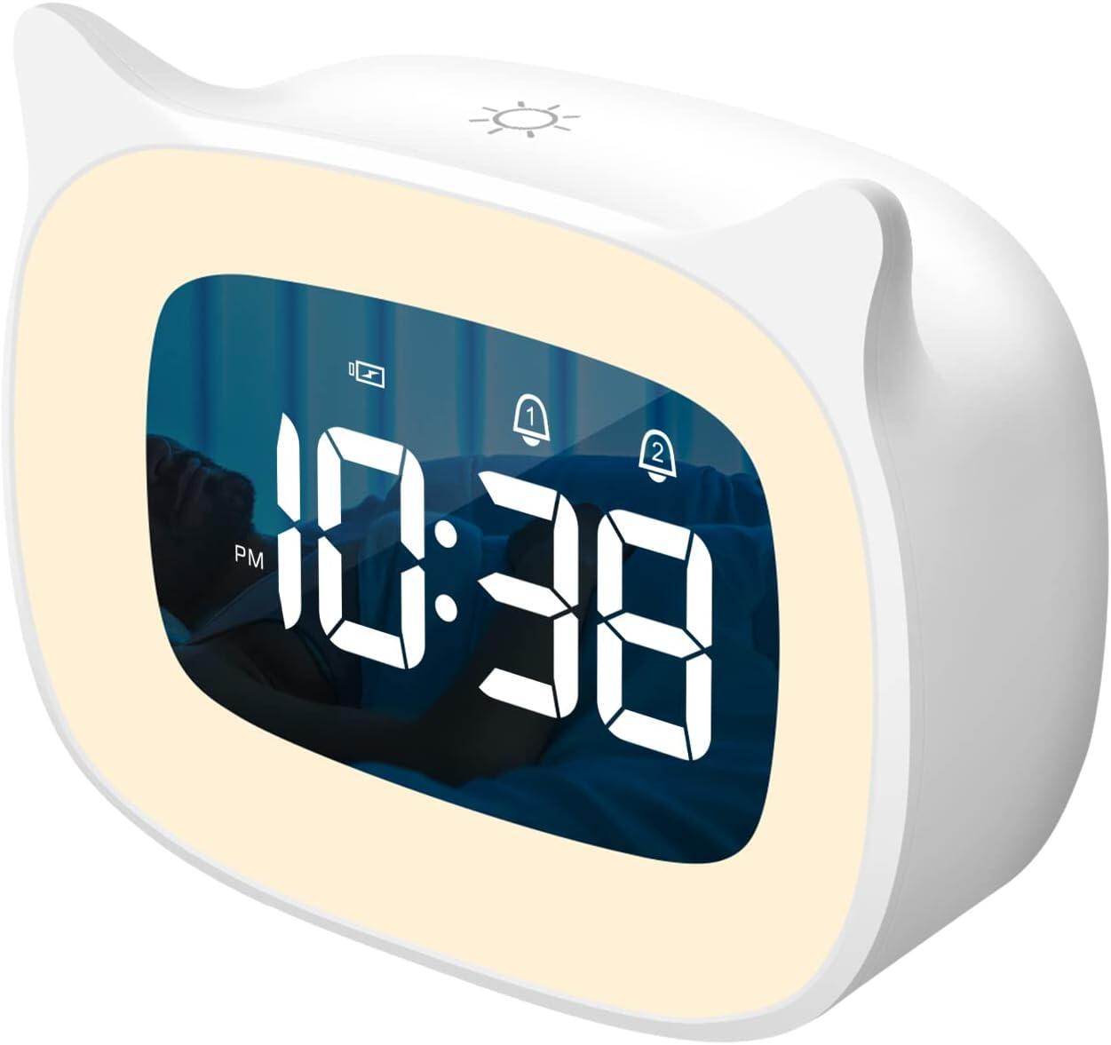 Kids Alarm Clock with Night Light & 18 Ringtones