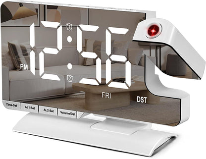 Digital Clock,Alarm Clock Bedside with Projection