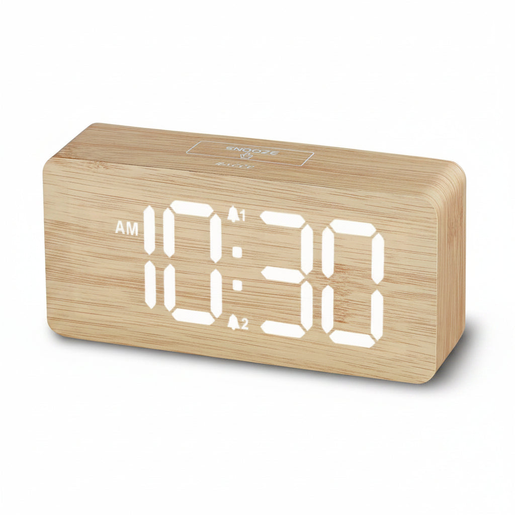 Wooden Digital Alarm Clocks for Bedrooms