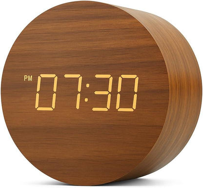 Wooden LED Digital Alarm Clock for Desk