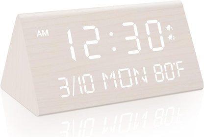 Wooden Digital Alarm Clock
