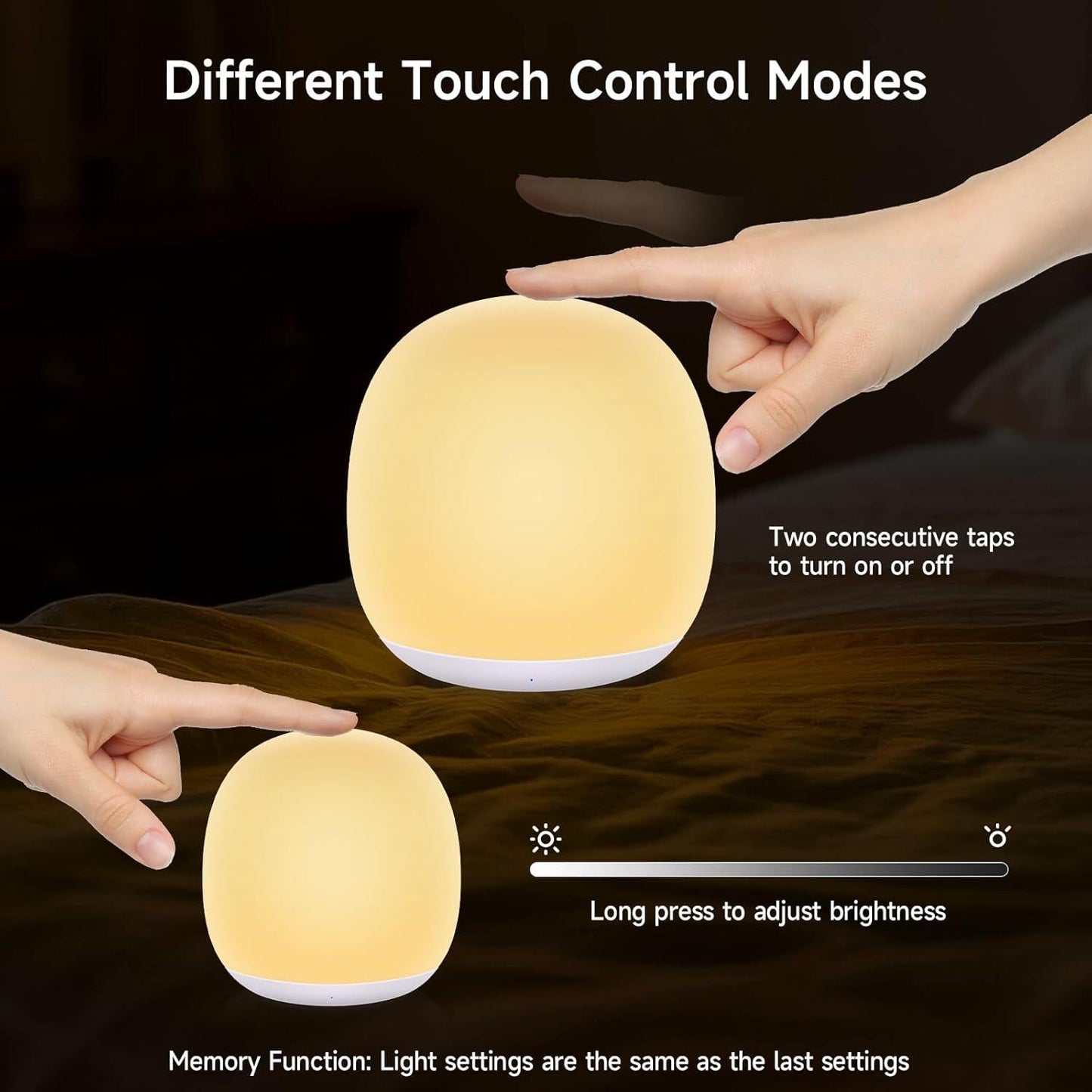 Tyute Baby Night Light, Nursery Night Lamp with 8 RGB Colors Changing