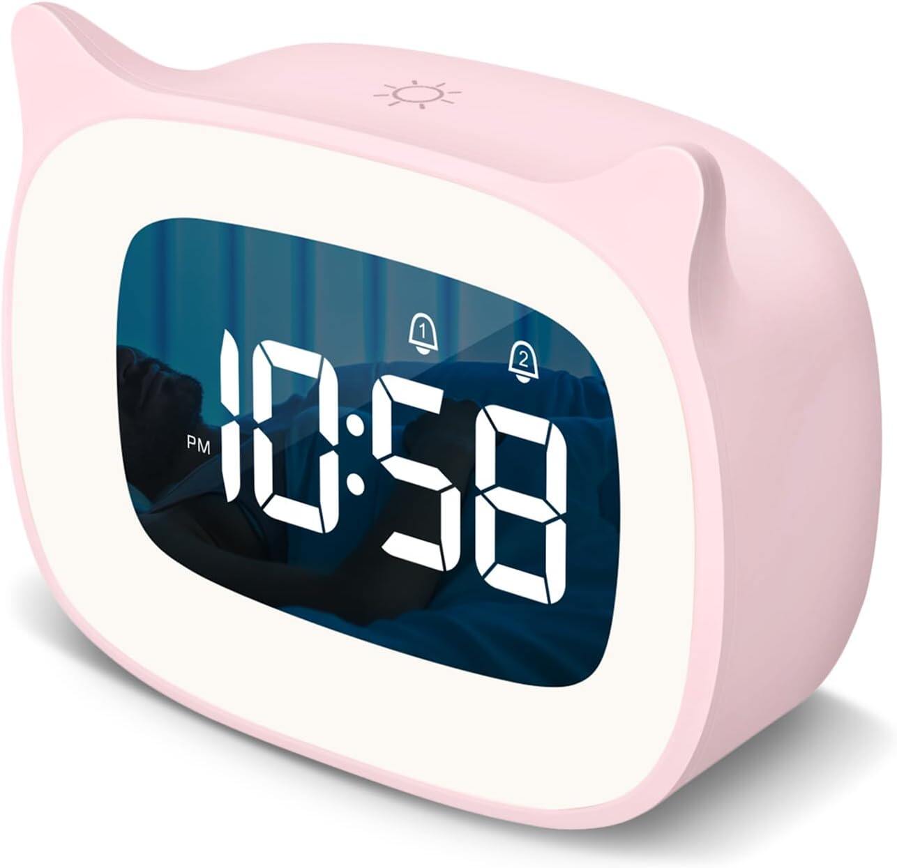 Kids Alarm Clock with Night Light & 18 Ringtones