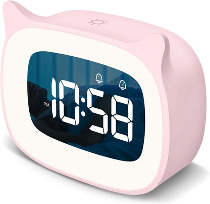 Kids Alarm Clock with Night Light & 18 Ringtones