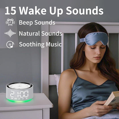 Alarm Clock Sound Machine White Brown Noise Machine