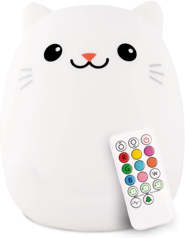 Lumipets Clive The Cat Squishy Silicone Night Light for Kids