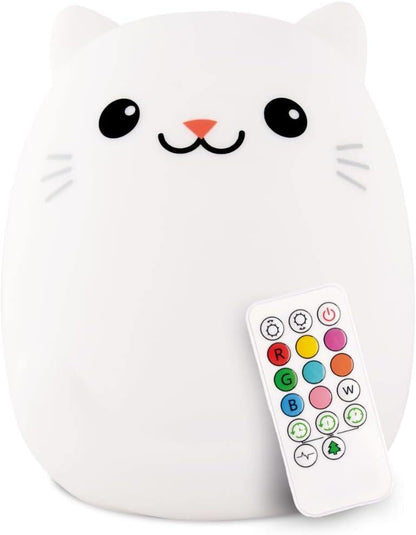 Lumipets Clive The Cat Squishy Silicone Night Light for Kids
