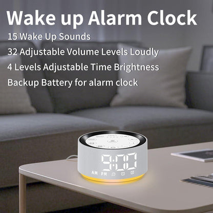 Alarm Clock Sound Machine White Brown Noise Machine