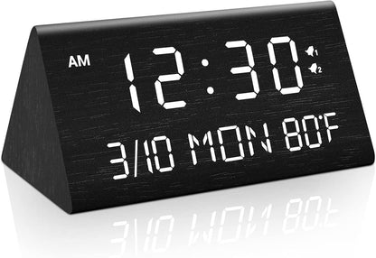 Wooden Digital Alarm Clock