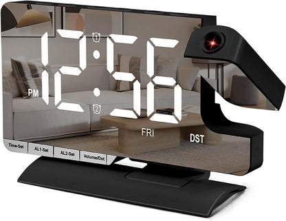 Digital Clock,Alarm Clock Bedside with Projection