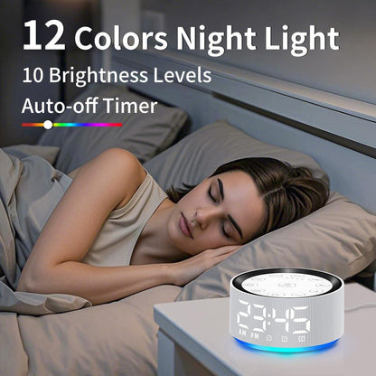 Alarm Clock Sound Machine White Brown Noise Machine