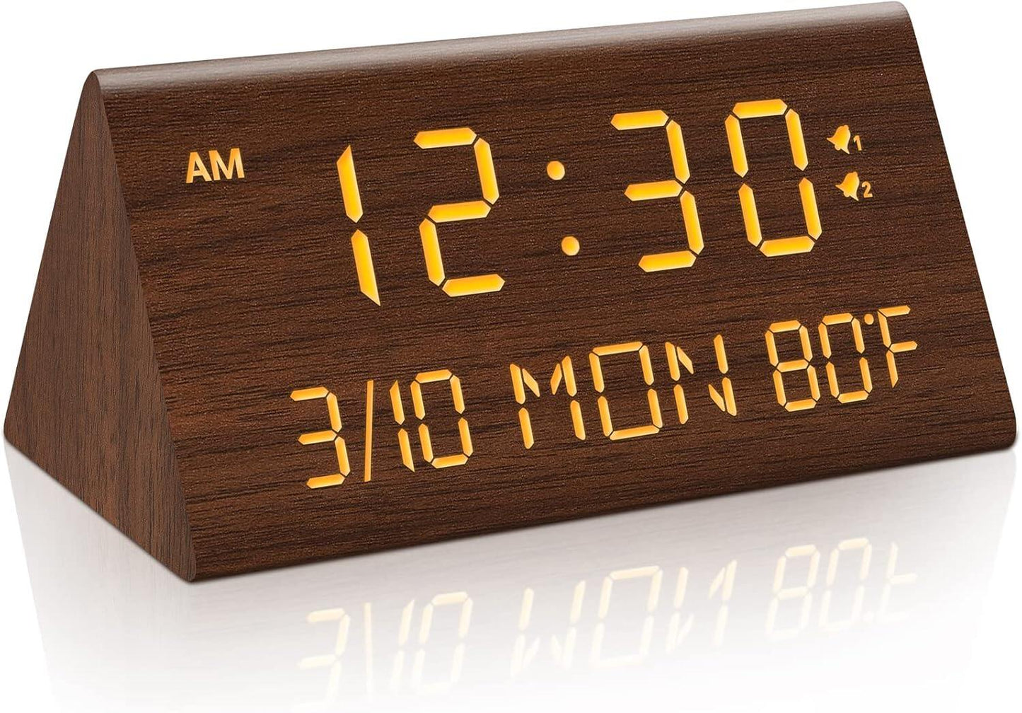 Wooden Digital Alarm Clock