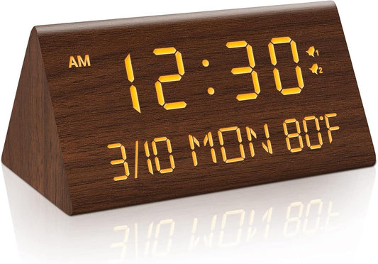 Wooden Digital Alarm Clock