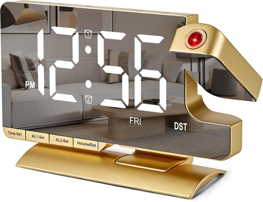 Digital Clock,Alarm Clock Bedside with Projection