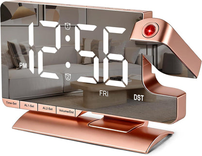 Digital Clock,Alarm Clock Bedside with Projection