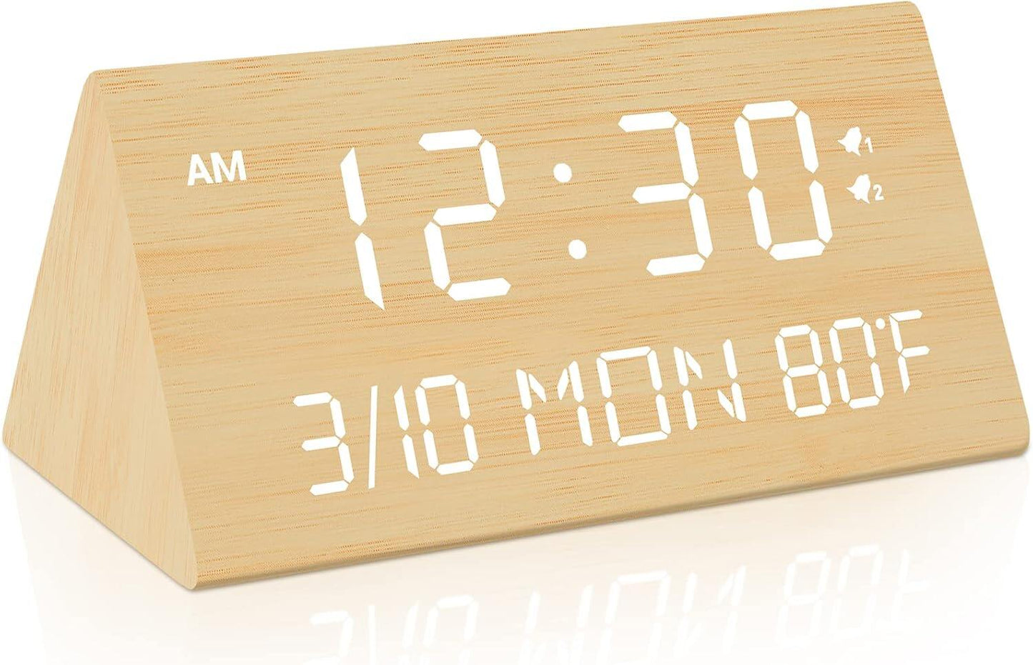 Wooden Digital Alarm Clock